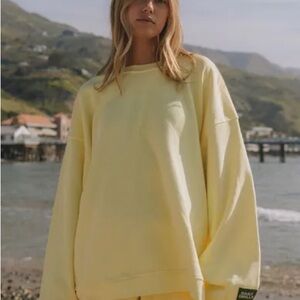 Cozy Yellow Oversized Sweatshirt